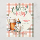 COED Bubbles Brouwt Flessen Sage Peach Gingham Bab (Voorkant)