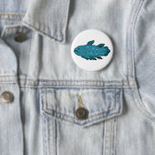 Coelacant- De Levende Fossiel Ronde Button 5,7 Cm (In situ)