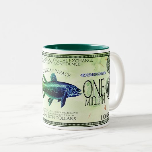 Coelacanth-Ecodollars Tweekleurige Koffiemok (Voorkant rechts)
