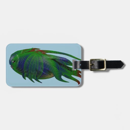 Coelacanth Fossil replica Bagagelabel (Voorkant horizontaal)