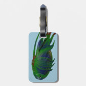 Coelacanth Fossil replica Bagagelabel (Achterkant verticaal)