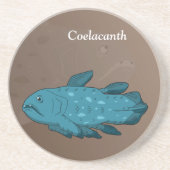 Coelacanth het levende fossiel zandsteen onderzetter (Voorkant)