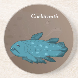 Coelacanth het levende fossiel zandsteen onderzetter