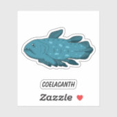Coelacanth - levende fossiele vis vinyl sticker (Vel)