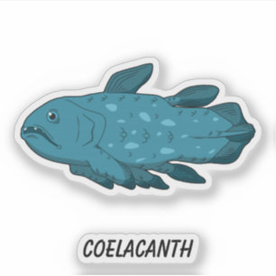 Coelacanth- Levende fossiele vis vinyl Sticker