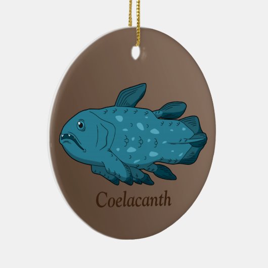 Coelacanth - Oude vis Keramisch Ornament (Rechts)