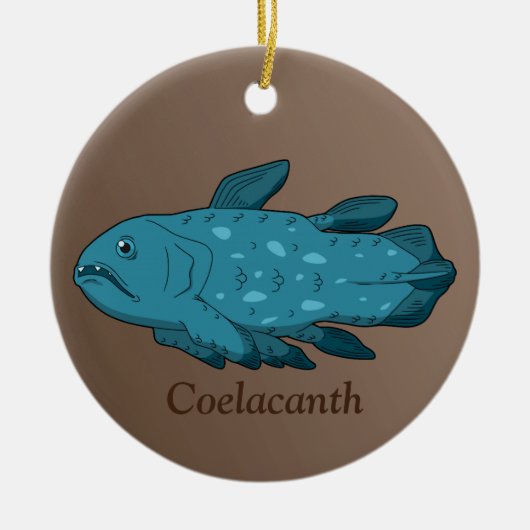 Coelacanth - Oude vis Keramisch Ornament (Voorkant)
