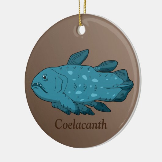 Coelacanth - Oude vis Keramisch Ornament (Links)