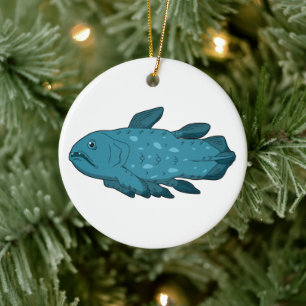 Coelacanth - Oude vis Keramisch Ornament