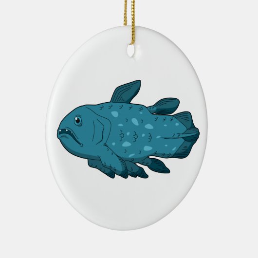Coelacanth - Oude vis Keramisch Ornament (Rechts)