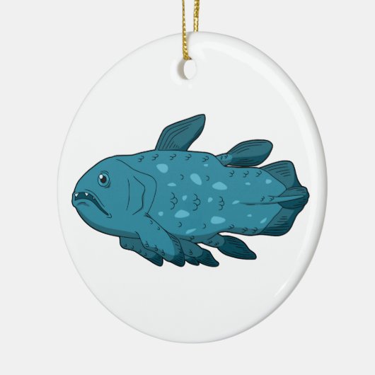 Coelacanth - Oude vis Keramisch Ornament (Links)