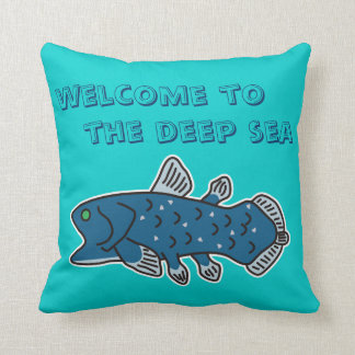 Coelacanth Pillow "WELKOM TO THE DEEP ZEE" Kussen