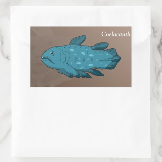 Coelacanth Rechthoekige Sticker (Tas)