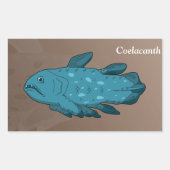 Coelacanth Rechthoekige Sticker (Voorkant)