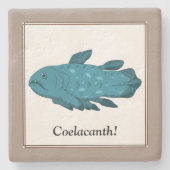 Coelacanth Stenen Onderzetter (Voorkant)