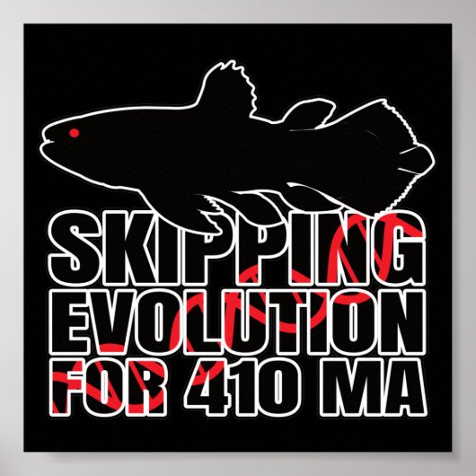 Coelacanths Coelacanth Living Fossil - Marine Geek Poster (Voorkant)