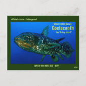 Coelaconth, de "het Leven Fossiele Vissen" is Briefkaart (Voorkant)