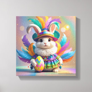 Coelho carnavalesco canvas afdruk