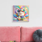 Coelho carnavalesco canvas afdruk (Insitu (Woonkamer))