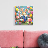 Coelho da páscoa fofinho canvas afdruk (Insitu (Woonkamer))