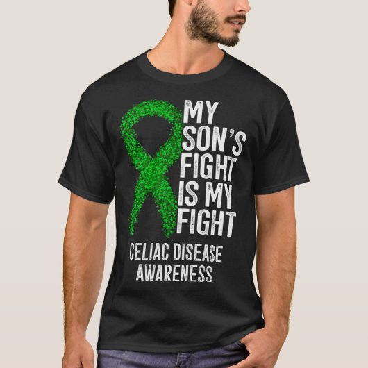 Coeliac My Son's Fight Is My Fight Celiac Disease  T-shirt (Voorkant)