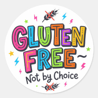 Coeliakie Bewustzijn Gluten Vrij Niet Uit Eigen Ke Ronde Sticker