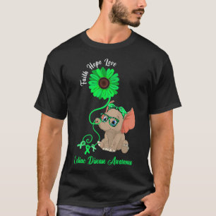 Coeliakie Bewustzijn Olifant Geloof Hoop Liefde T-shirt