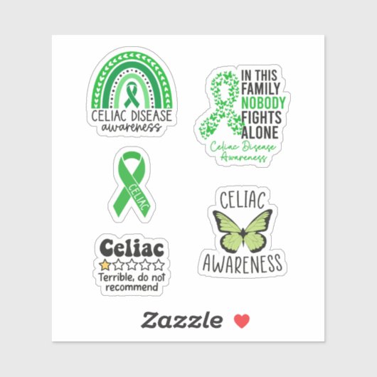 Coeliakie Bewustzijnslint, Krijger & Strijder Sticker (Vel)