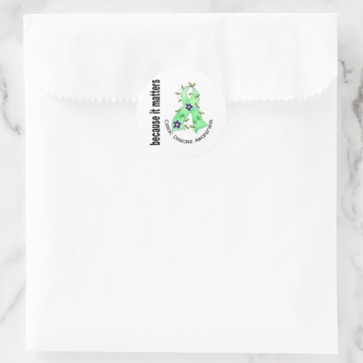 Coeliakie bloemenlint 3 ronde sticker (Tas)