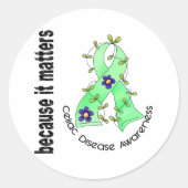 Coeliakie bloemenlint 3 ronde sticker (Voorkant)