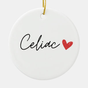 Coeliakie hart keramisch ornament