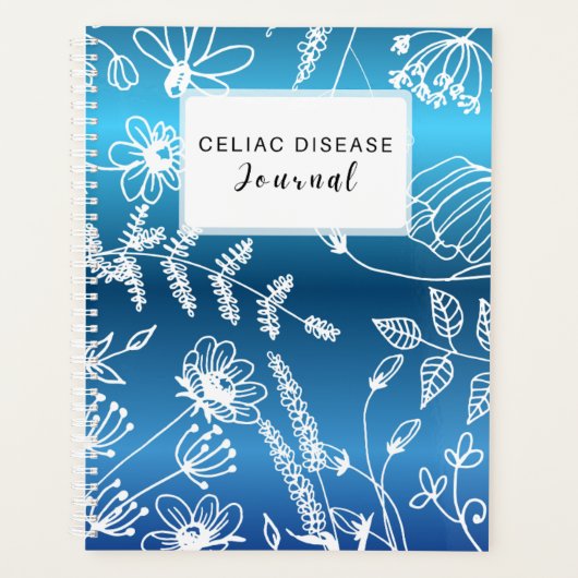Coeliakie Maandblad - Blauwe Metallic Planner (Voorkant)