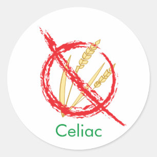 Coeliakie of glutenvrij medisch alarm ronde sticker