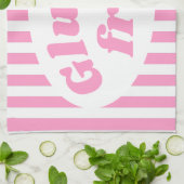 Coeliakie Roze Wit Glutenvrij gelabeld Theedoek (Gevouwen)