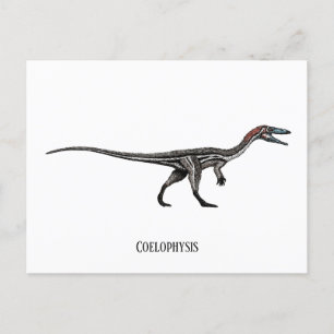 Coelofyse dinosaurus briefkaart