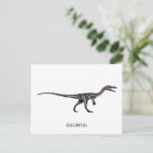 Coelofyse dinosaurus briefkaart (Staand voorkant)