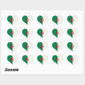 Coeur Algerie Ronde Sticker (Vel)