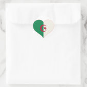 Coeur Algerie Ronde Sticker (Tas)