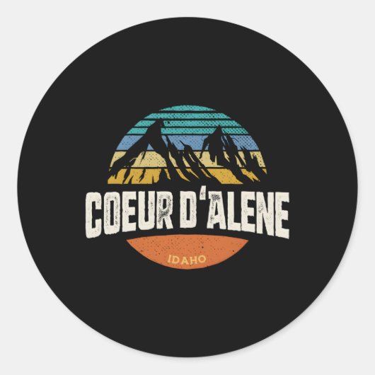 Coeur D Alene Idaho Ronde Sticker (Voorkant)