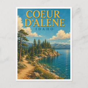 Coeur d’Alene Idaho Tubbs Hill GeoSaga Briefkaart