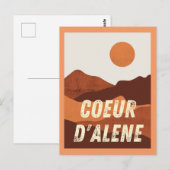 Coeur d Alene, landschap Idaho Mountains Briefkaart (Voorkant / Achterkant)