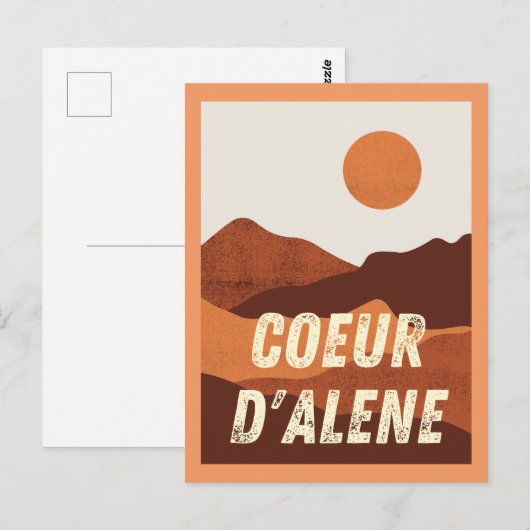 Coeur d Alene, landschap Idaho Mountains Briefkaart (Voorkant / Achterkant)