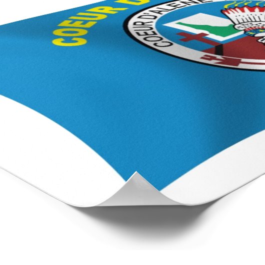 Coeur d'Alene Flag Poster Print (Hoek)