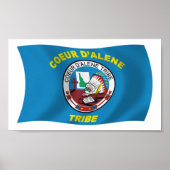Coeur d'Alene Flag Poster Print (Voorkant)