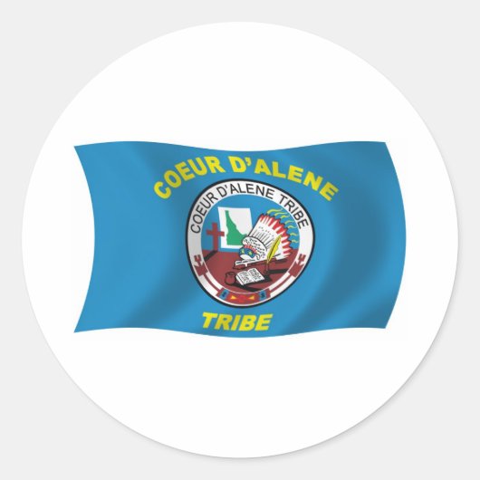 Coeur d'Alene Flag Sticker (Voorkant)