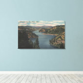 Coeur d'Alene, ID - Uitzicht Beauty Bay Canvas Afdruk (Insitu (Houten vloer))