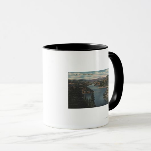 Coeur d'Alene, ID - Uitzicht Beauty Bay Mok (Voorkant rechts)