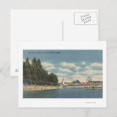 Coeur d'Alene, ID - Uitzicht van City Beach & Pier Briefkaart (Voorkant / Achterkant)