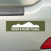 Coeur d'Alene Idaho Alsjeblieft Bumpersticker (Op auto)