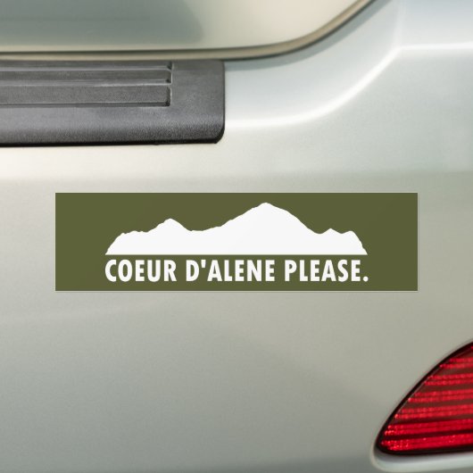 Coeur d'Alene Idaho Alsjeblieft Bumpersticker (Op auto)